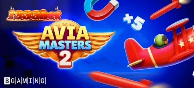 Aviamasters 2 স্লট গেমের একটি দৃশ্য যেখানে আকাশপথের থিম দেখা যাচ্ছে